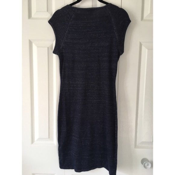 Navy Blue Sparkly Bodycon Dress - Picture 7 of 7